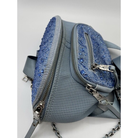 Steve Madden Maxima Crossbody Bag Blue Fanny pack bling - Picture 3 of 13